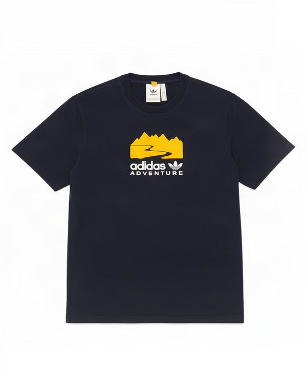 Adidas - Camiseta gráfica para hombre, talla pequeña, azul marino
