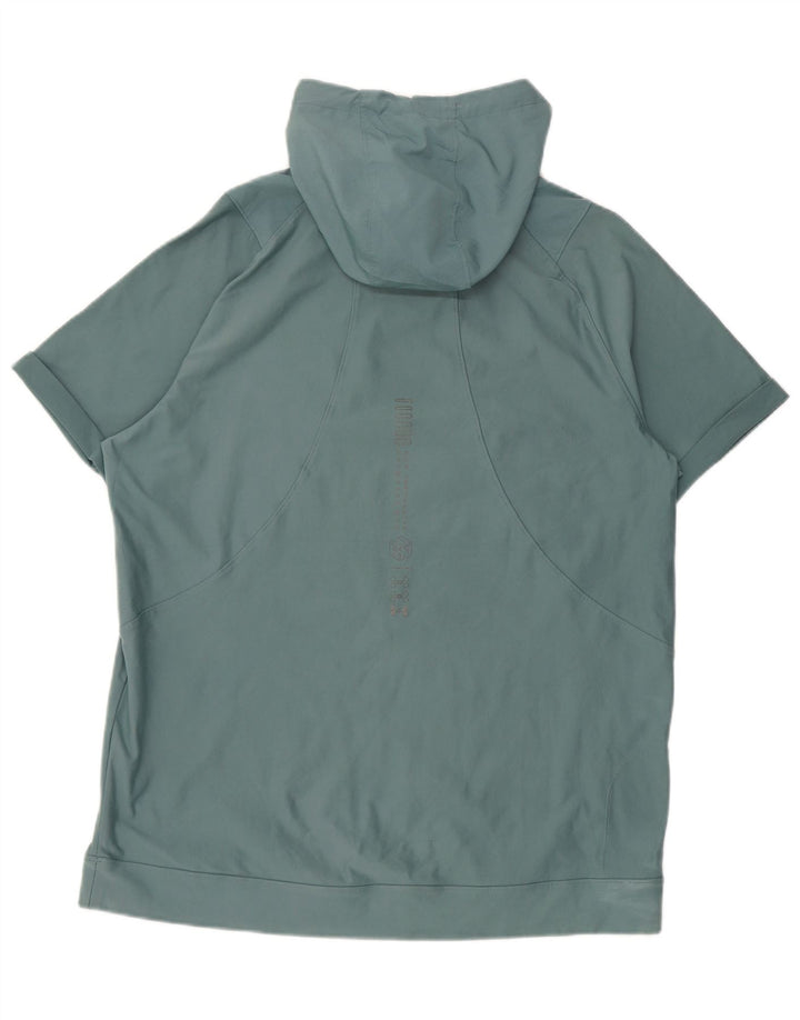 Under Armour Sudadera con capucha para hombre, sudadera con capucha, talla grande, elastano, color turquesa