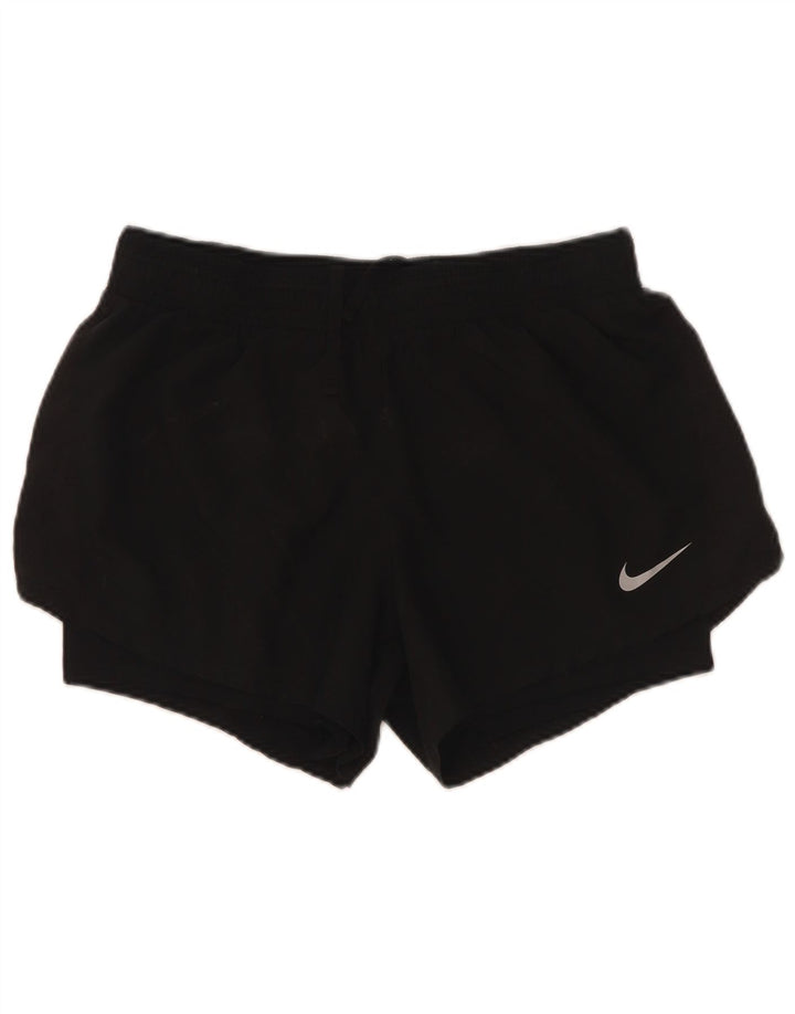 Nike - Pantalones cortos deportivos para mujer, talla 40, talla M, poliéster negro