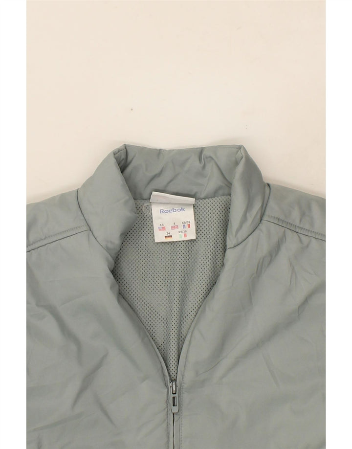 REEBOK Womens Padded Jacket UK 8 Small Grey Vintage Reebok and Second-Hand Reebok from Messina Hembry 