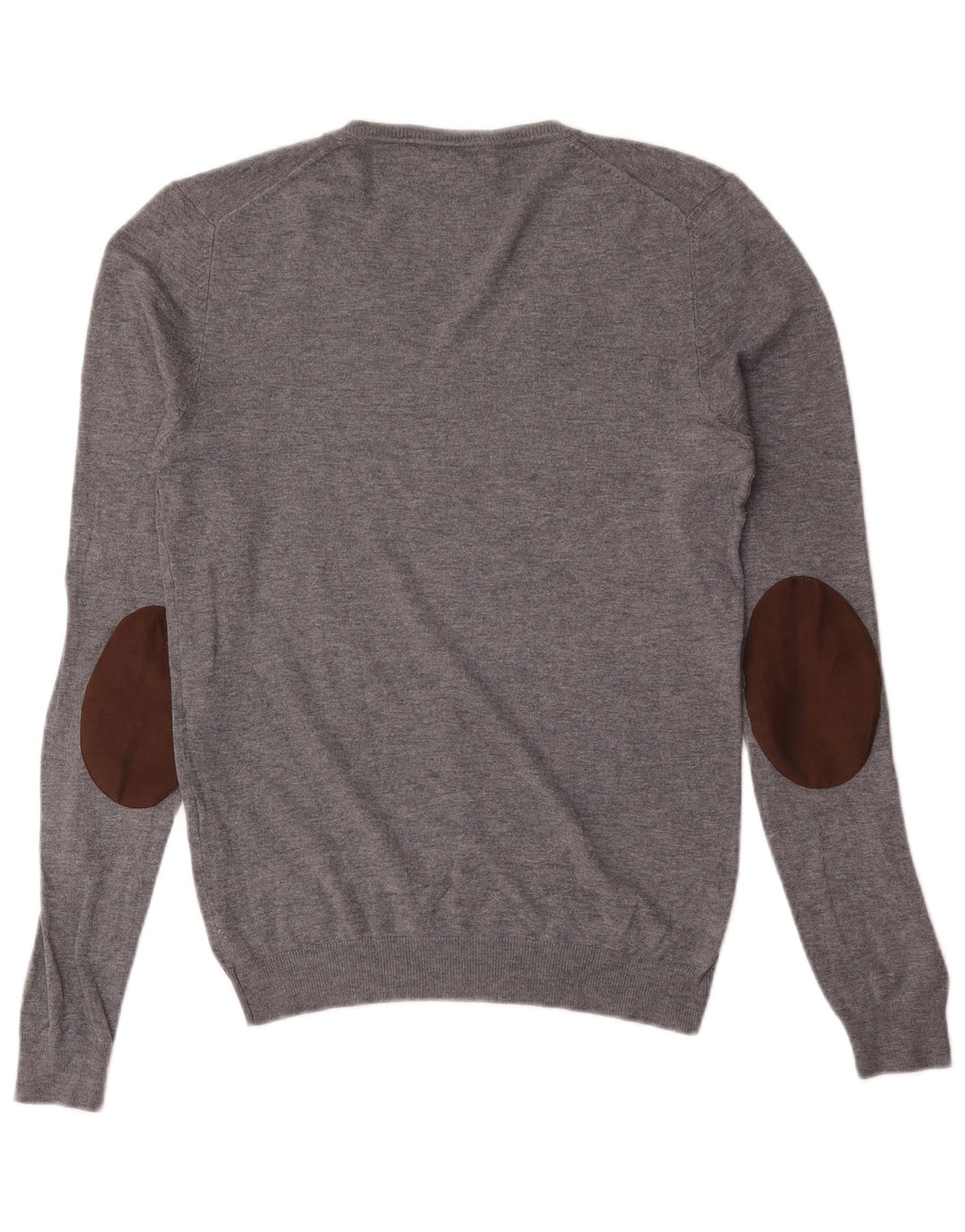 Zara Hombre Jersey Cuello Pico Viscosa Gris Medio