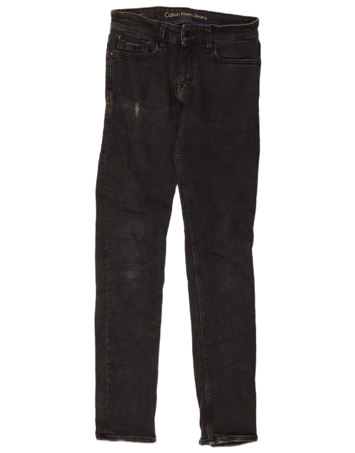 Calvin Klein Jeans ajustados desgastados para hombre W28 L34 Algodón negro