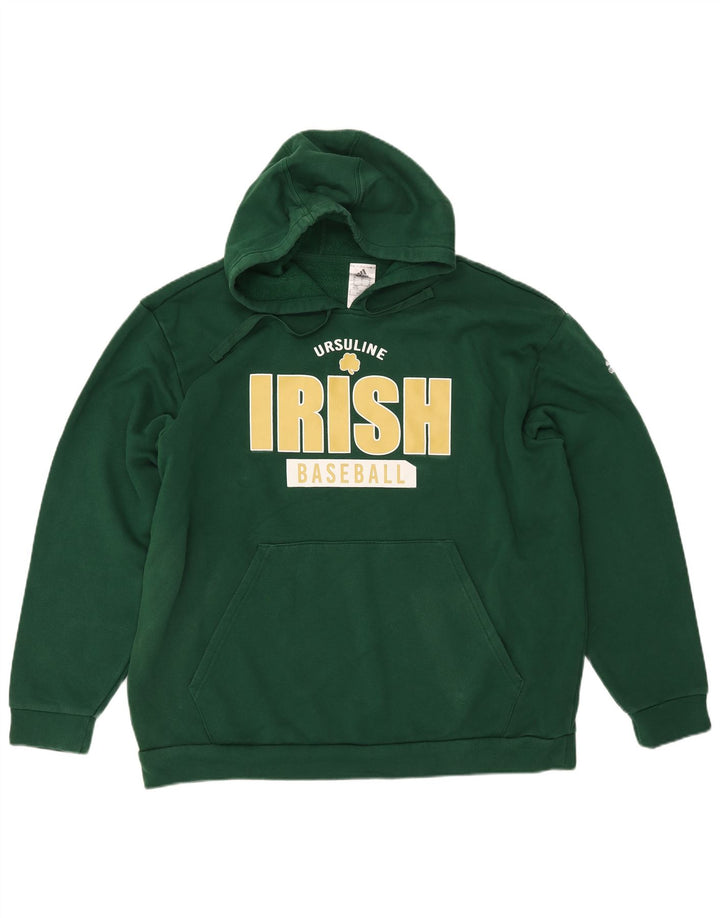 ADIDAS Jersey con capucha con gráfico de béisbol para hombre XL Algodón verde