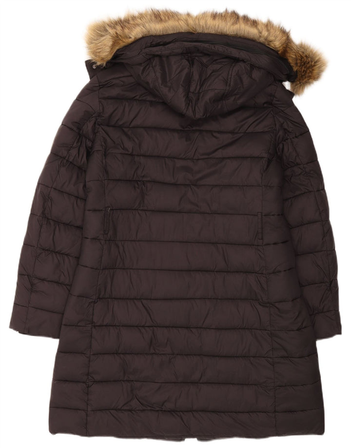 Hobbs Abrigo acolchado con capucha para mujer UK 12 Medium Black Polyamide