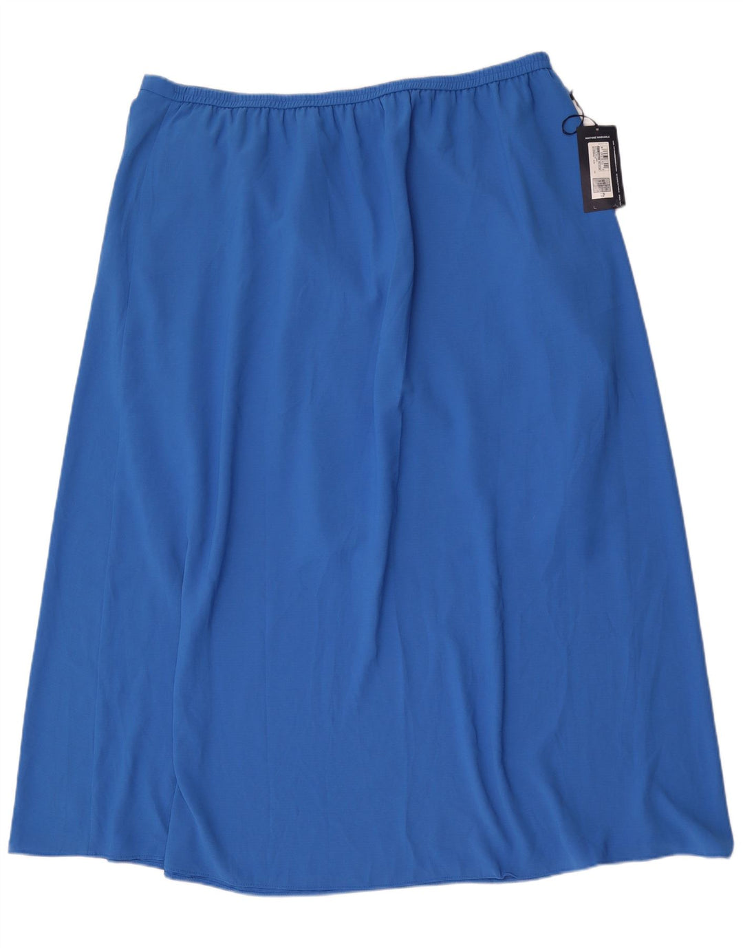 Marks & Spencer Falda Acampanada para Mujer UK 20 2XL W40 Poliéster Azul