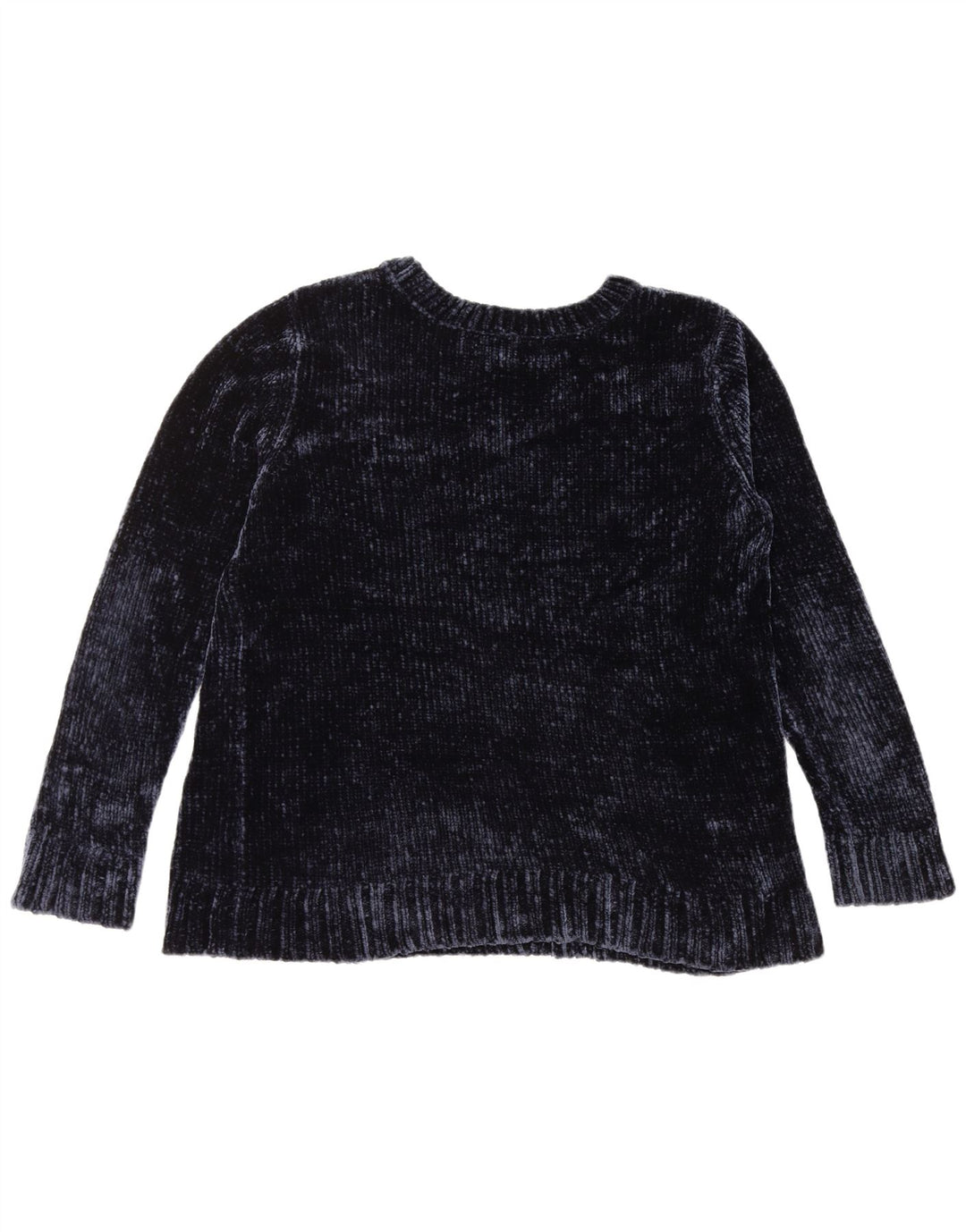 ORVIS Jersey de cuello redondo para mujer UK 40 Grande Poliéster azul marino