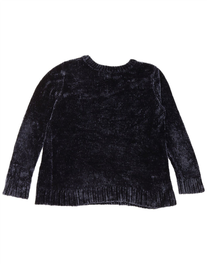 ORVIS Jersey de cuello redondo para mujer UK 40 Grande Poliéster azul marino