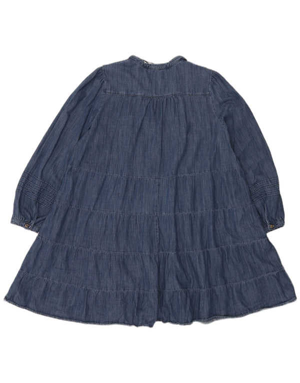 Marks & Spencer Vestido vaquero extragrande con gradas Per Una para mujer UK 40 XL Azul