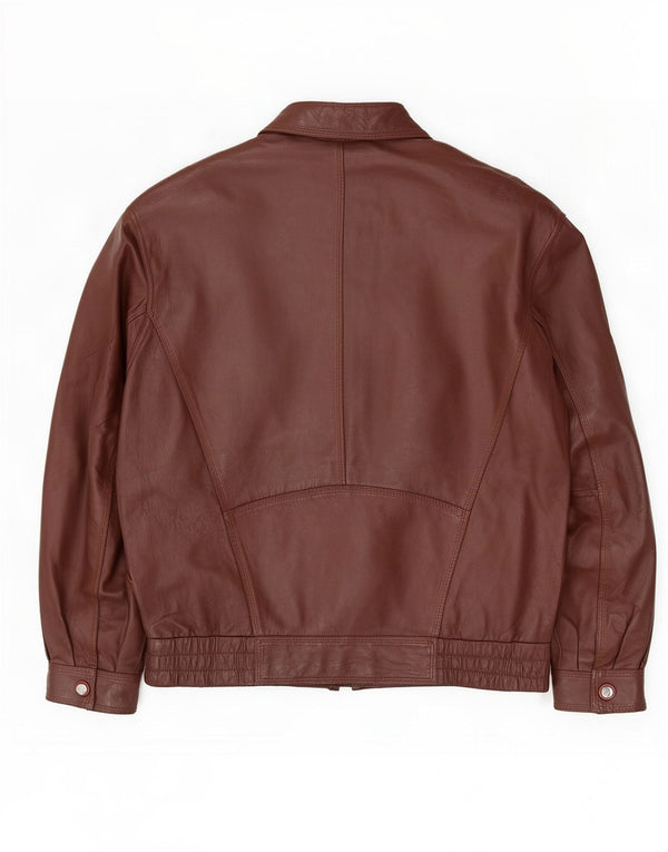 Roger Kent Chaqueta de cuero para hombre Reino Unido 40 Grande Marrón