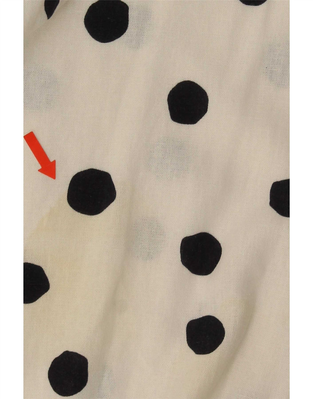 Marks & Spencer Vestido acampanado para mujer Reino Unido 44 Mediano Lino de lunares blancos