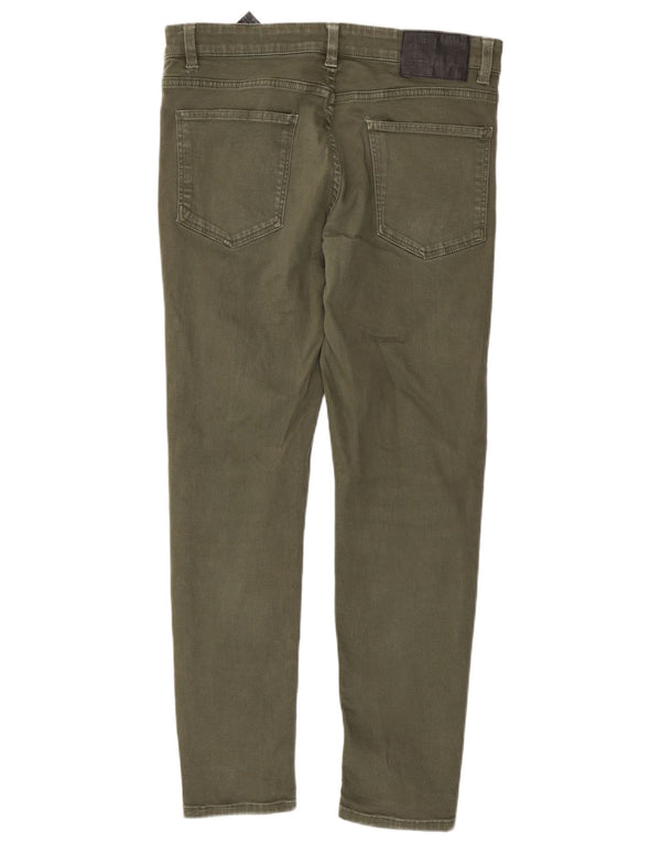 Zara Mens Slim Jeans EU 44 Grande W34 L30 Algodón Caqui
