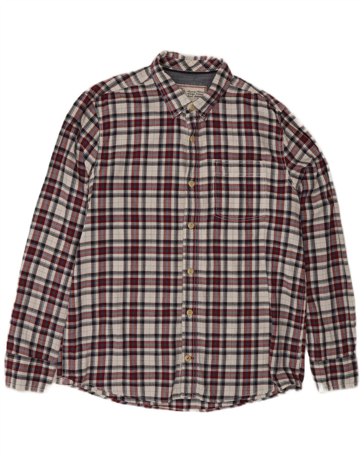Camisa de franela para hombre de Fat Face de algodón con cuadros rojos grandes