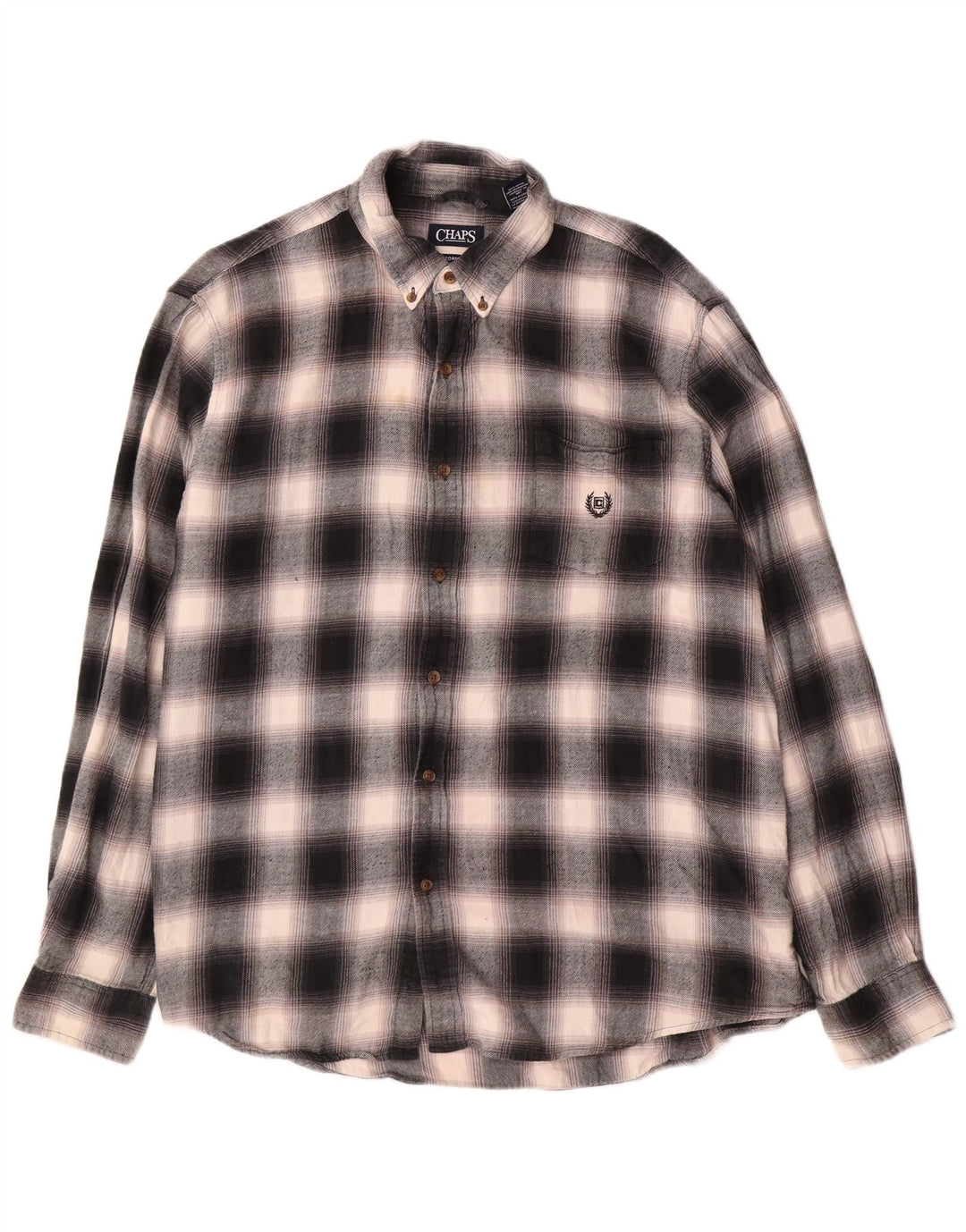 Chaps Camisa de franela para hombre 2XL Algodón a cuadros gris