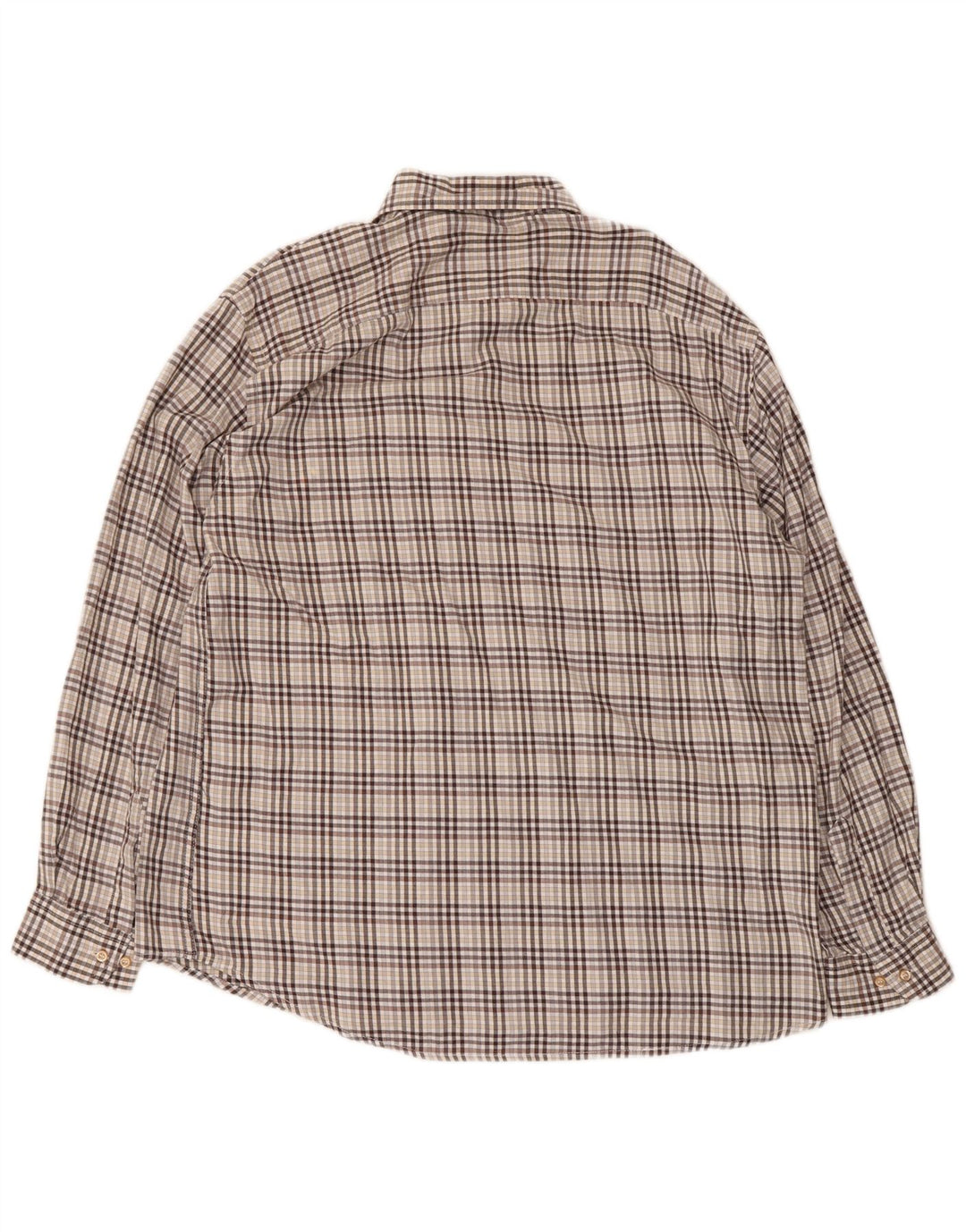 European Project Camisa de corte regular para hombre XL Algodón a cuadros marrón