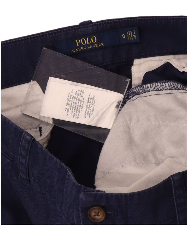 POLO RALPH LAUREN Pantalones cortos chinos para mujer US 0 XS W30 Azul marino manchado