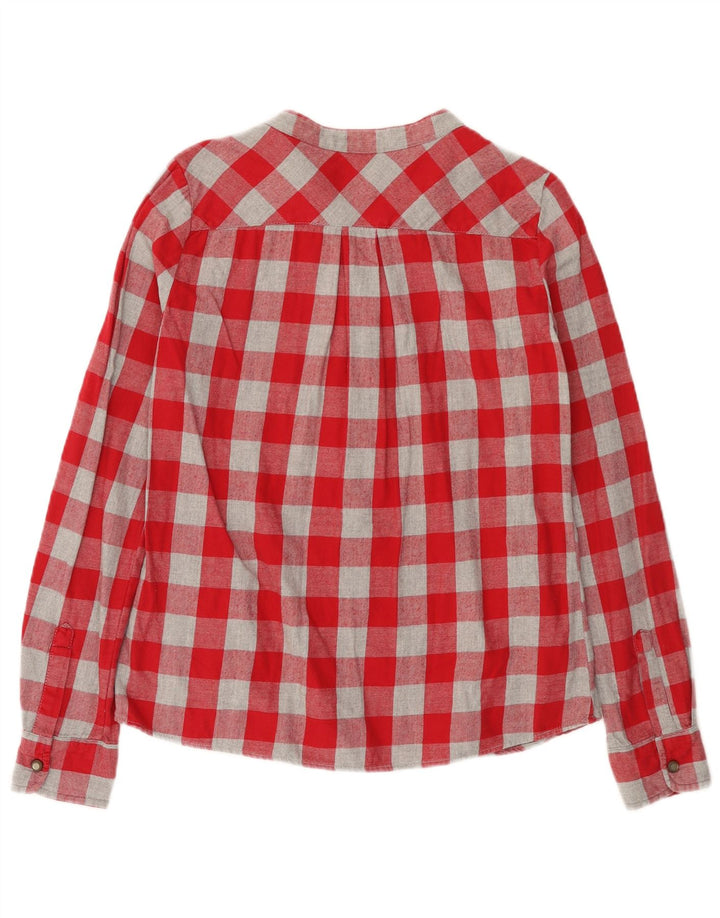 MAISON SCOTCH Camisa tipo jersey para mujer UK 12 Medium Red Check Cotton