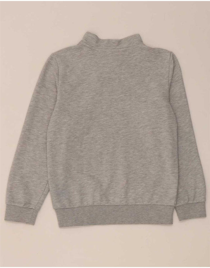 Puma Sudadera con cuello y cremallera para niños de 11 a 12 años, color gris moteado