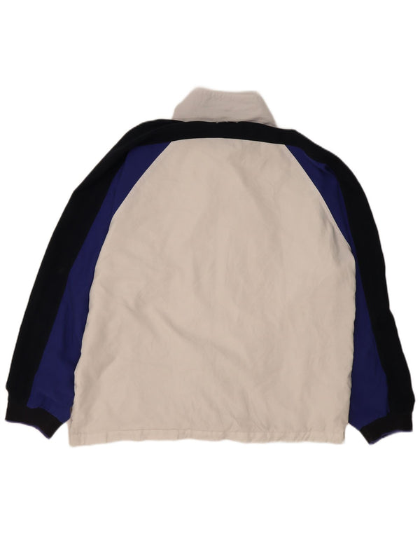Sergio Tacchini Chaqueta de chándal para hombre XL Blanco Colorblock
