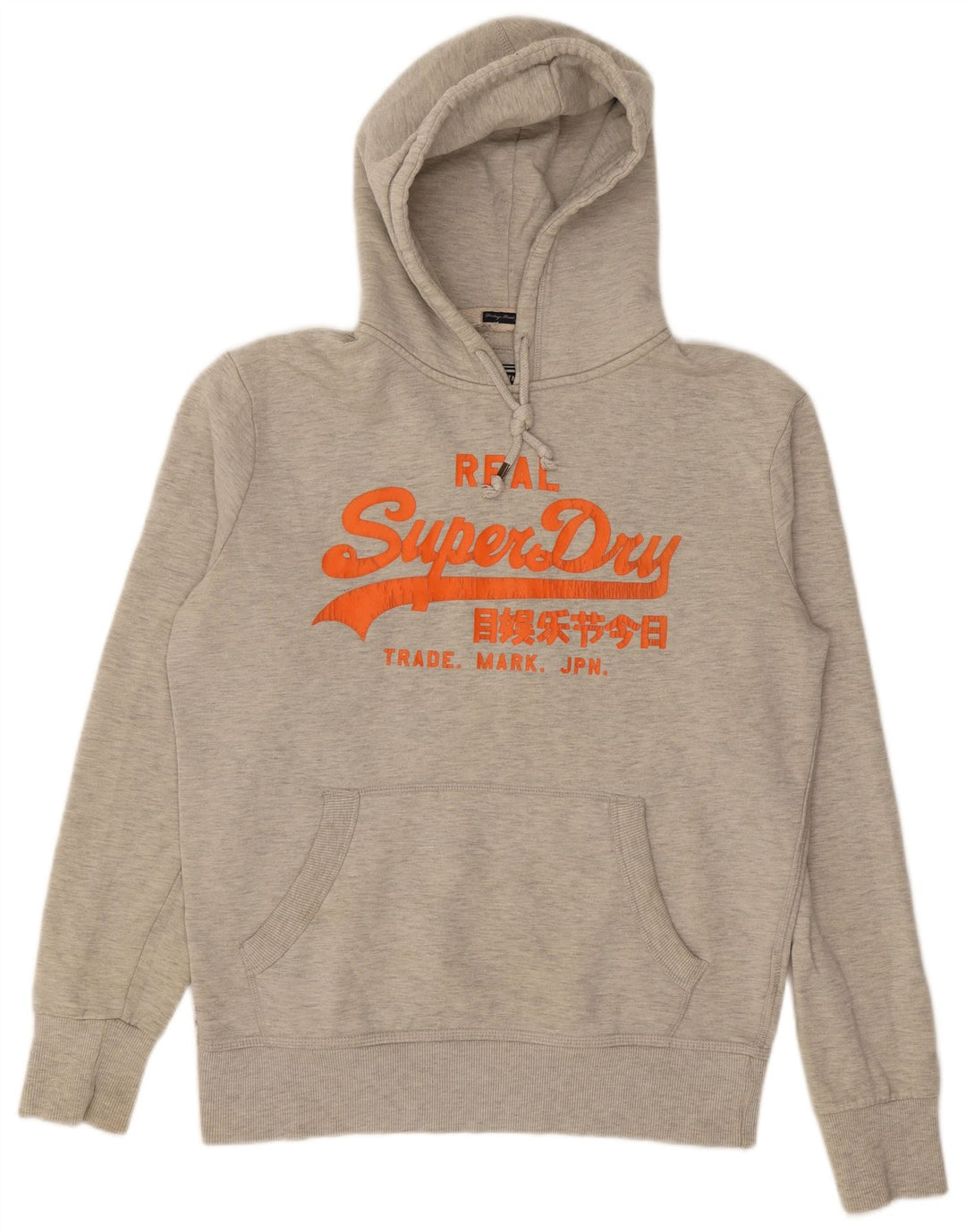 Superdry Hombre Sudadera Con Capucha Gráfica De Algodón Gris Medio
