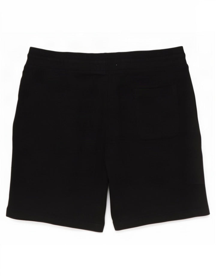 Marks & Spencer Pantalones cortos deportivos de ajuste regular para hombre, tamaño grande, algodón negro