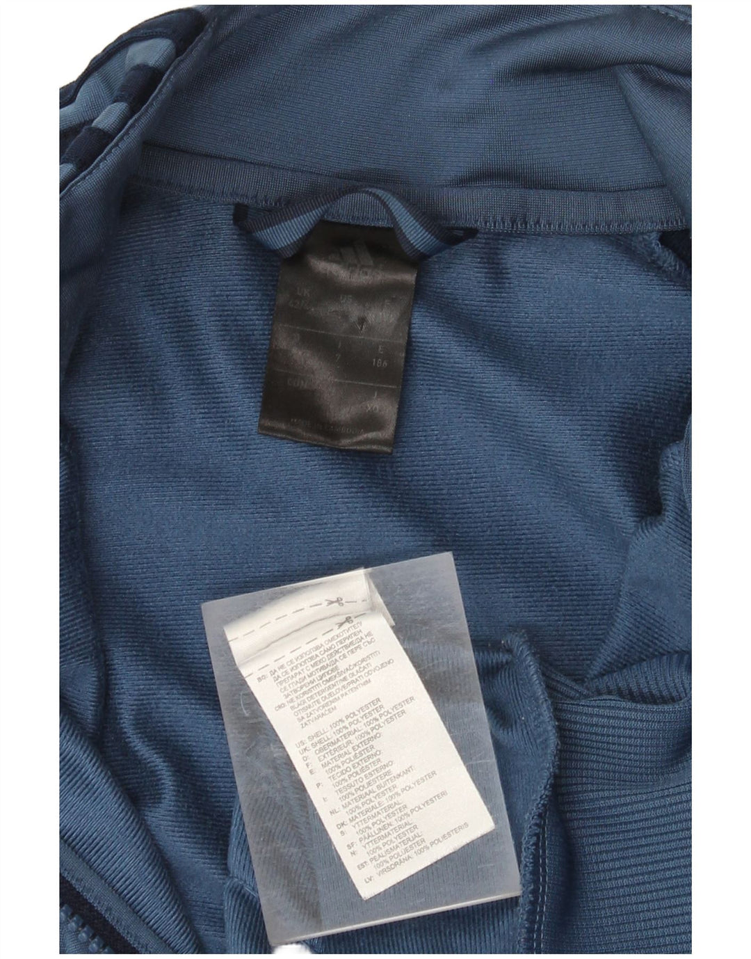 Adidas - Chaqueta de chándal para hombre, talla 42/44, color azul medio, poliéster