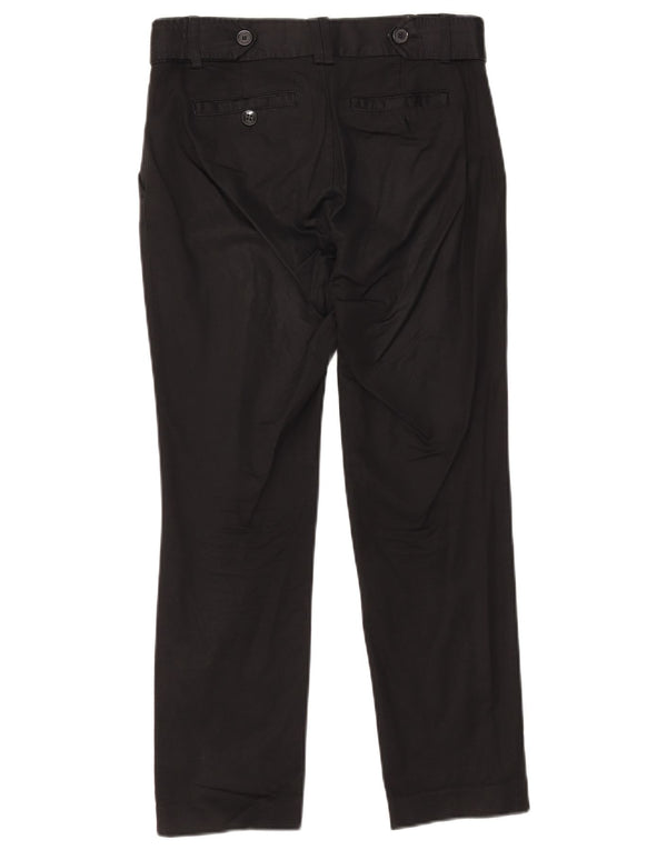 Zara Mujer Pantalón De Traje Slim EU 36 XS W26 L26 Negro Algodón