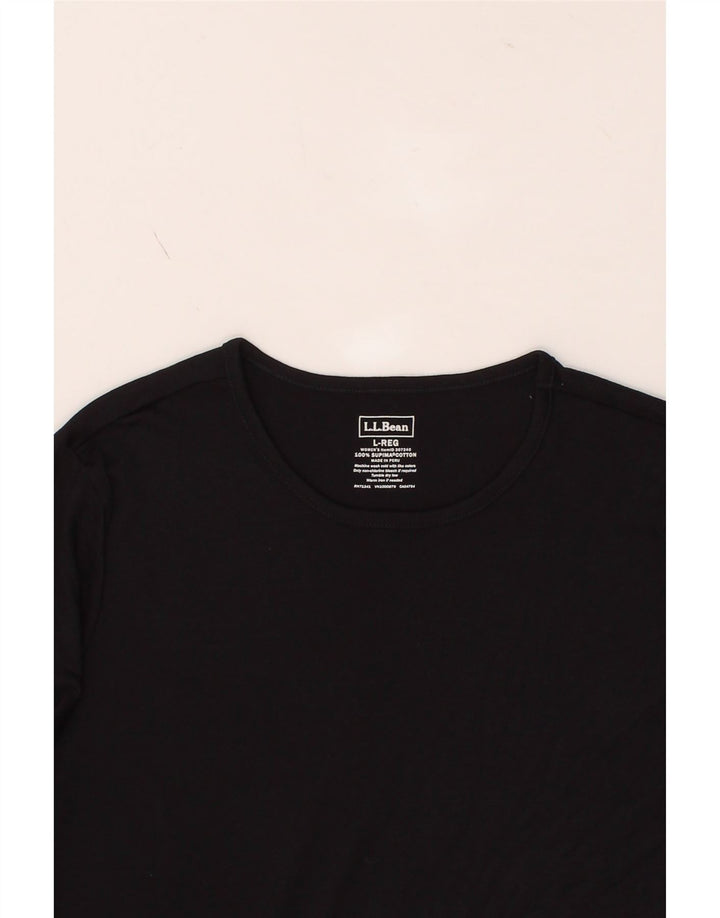 L.L.BEAN Womens Top Long Sleeve UK 16 Large Black Cotton Vintage L.L.Bean and Second-Hand L.L.Bean from Messina Hembry 