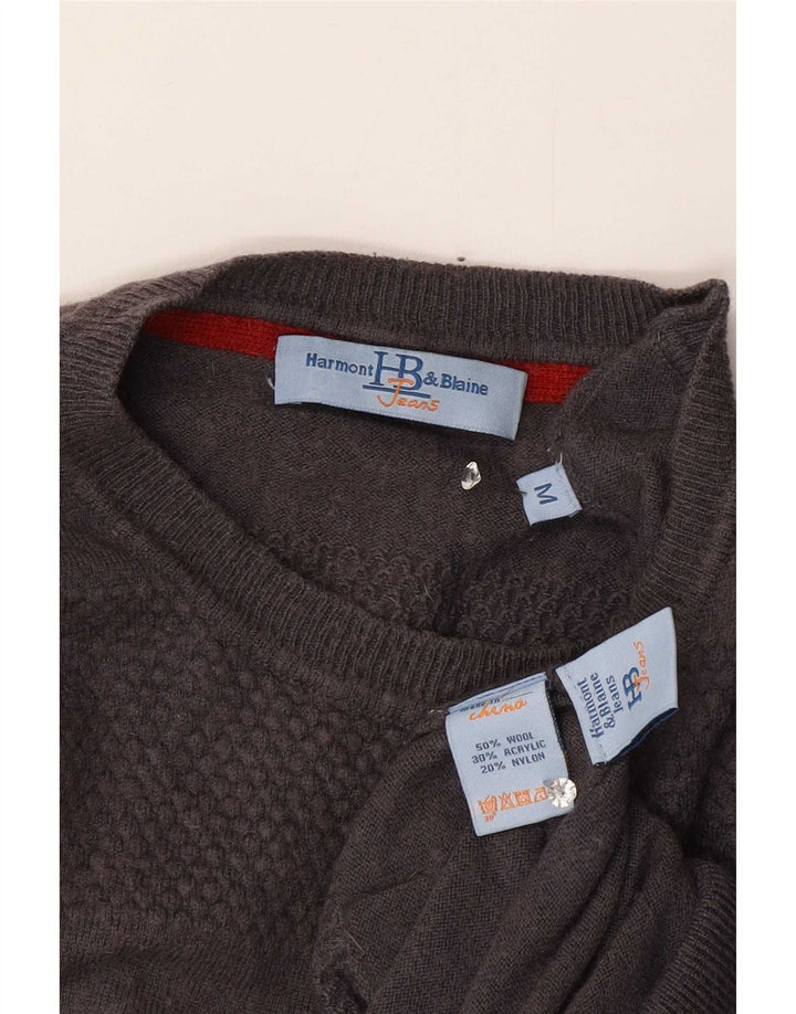 Harmont & Blaine Jersey De Cuello Redondo Para Hombre De Lana Gris Medio