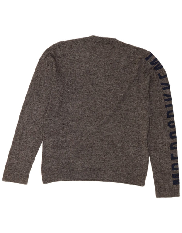 Bikkembergs Jersey De Cuello Redondo Con Gráfico Para Hombre Acrílico Gris Medio