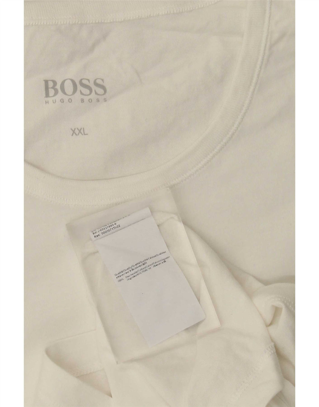 Hugo Boss Camiseta Hombre Top 2XL Algodón Blanco