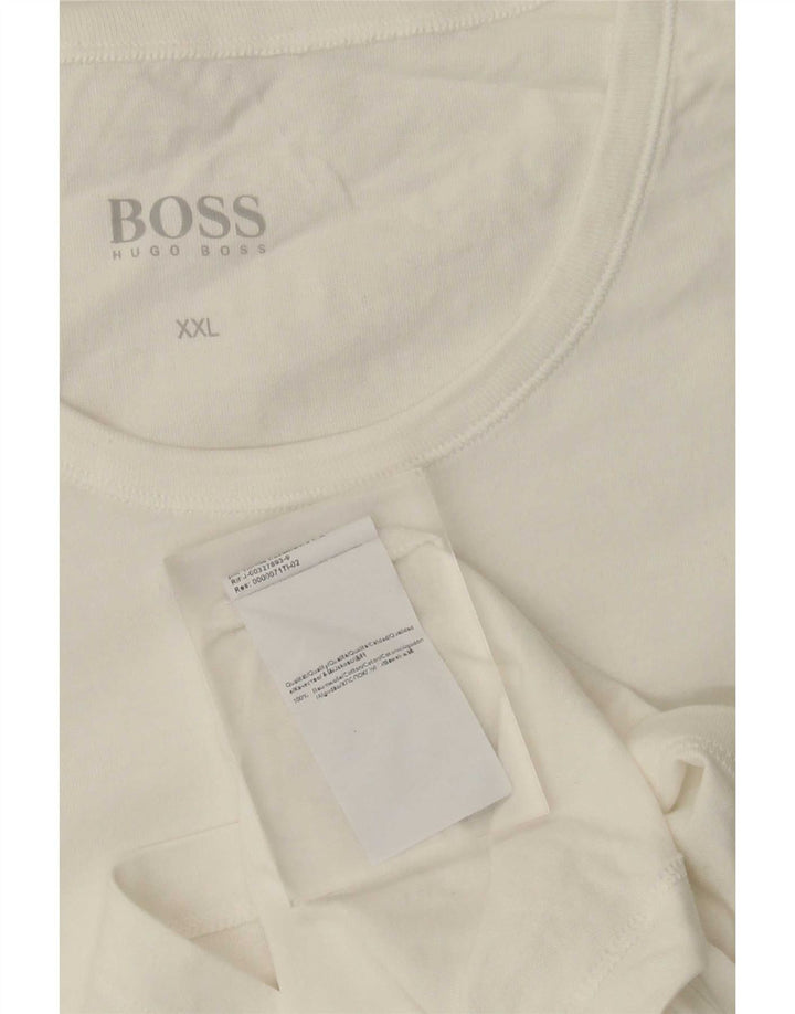 Hugo Boss Camiseta Hombre Top 2XL Algodón Blanco