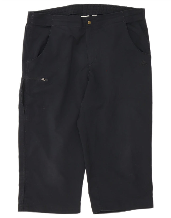 Adidas Mens Cargo Bermuda Shorts Medium W34 Poliéster Negro