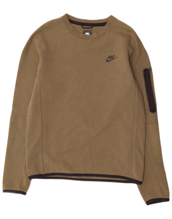 Nike Hombre Regular Fit Sudadera Jumper Small Caqui Algodón
