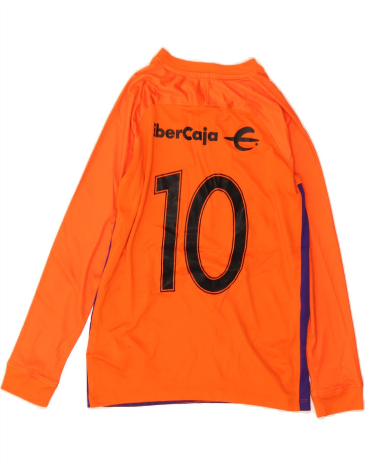 NIKE Boys Dri Fit Graphic Top Long Sleeve 10-11 Years Medium Orange Vintage Nike and Second-Hand Nike from Messina Hembry 