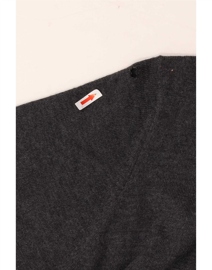 Zara Hombre Jersey Cárdigan Lana Gris Medio