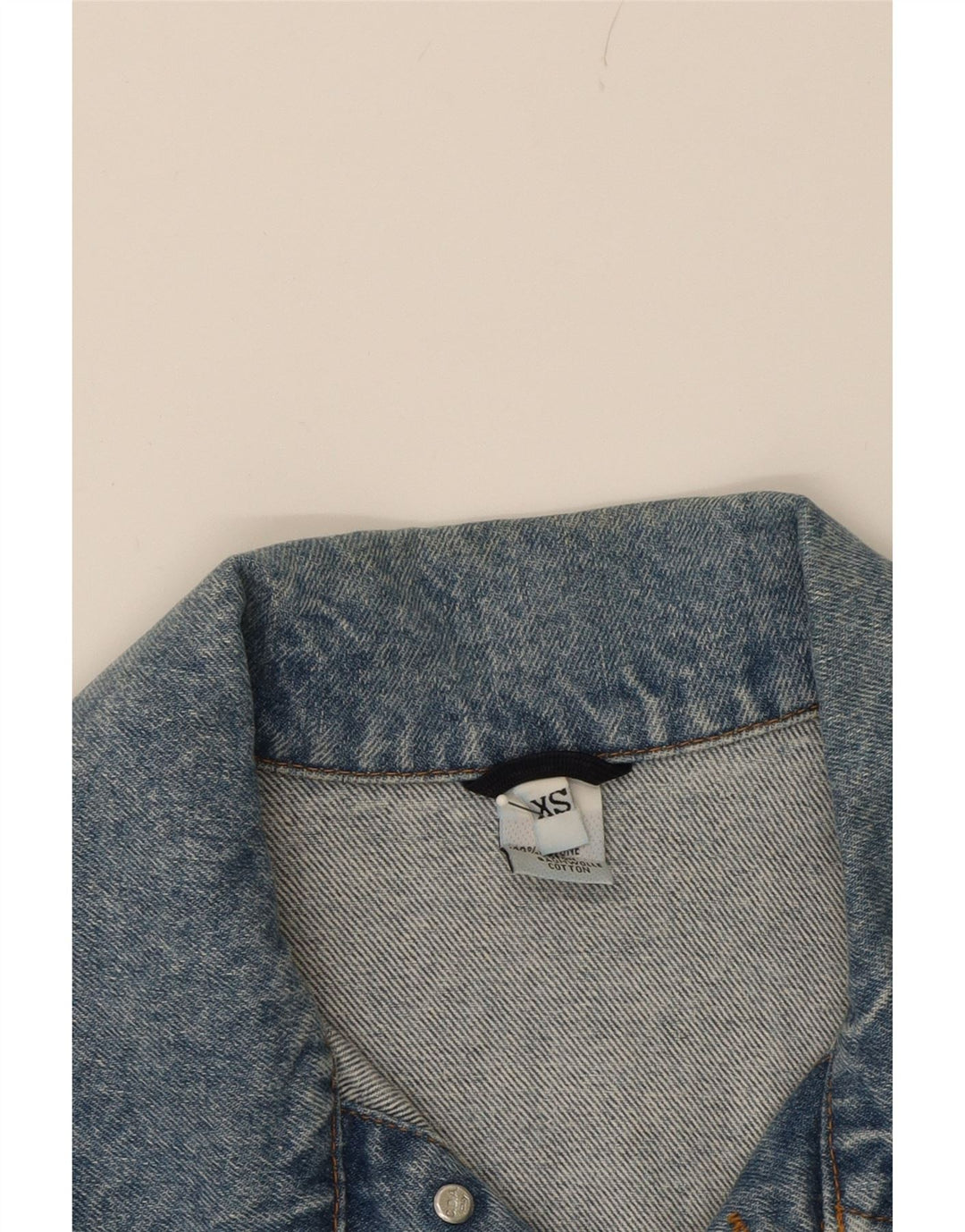 VINTAGE Mens Denim Jacket UK 34 XS Blue Cotton Vintage Vintage and Second-Hand Vintage from Messina Hembry 