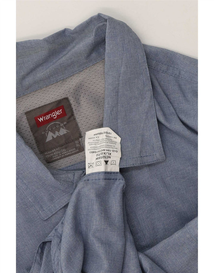 Wrangler Camisa Regular Fit Hombre XL Poliéster Azul