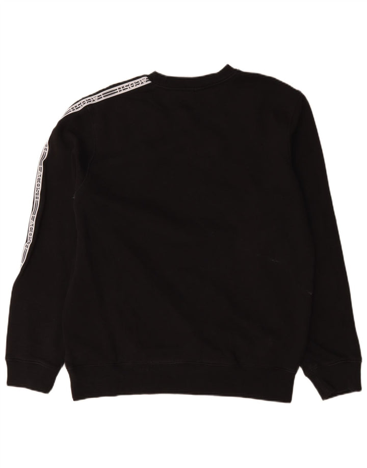 Lacoste Sudadera gráfica para hombre talla 5 grande color negro