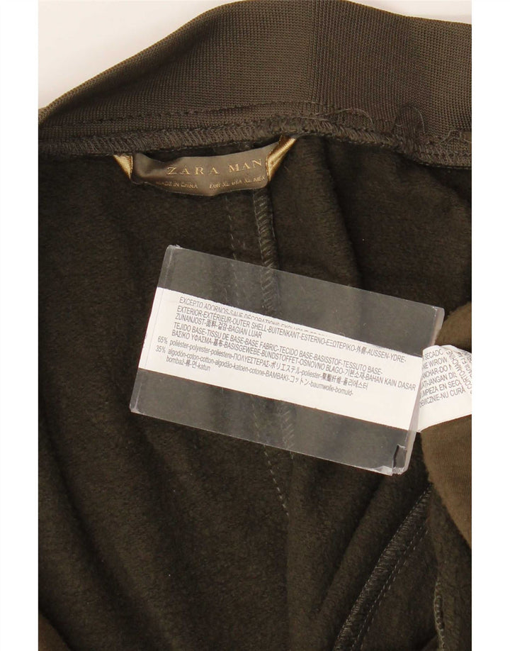 Zara Hombre Chándal Top Chaqueta XL Caqui Poliéster