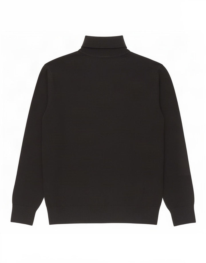 Gap Jersey con cuello vuelto para hombre, talla grande, algodón negro