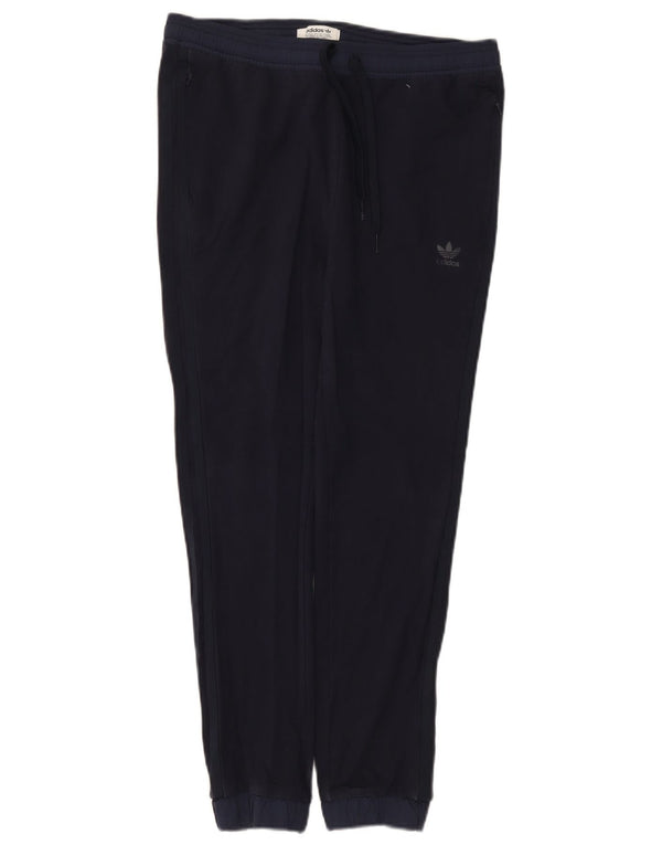 Adidas Mujer Chándal Pantalones Joggers UK 40 Grande Azul Marino Algodón
