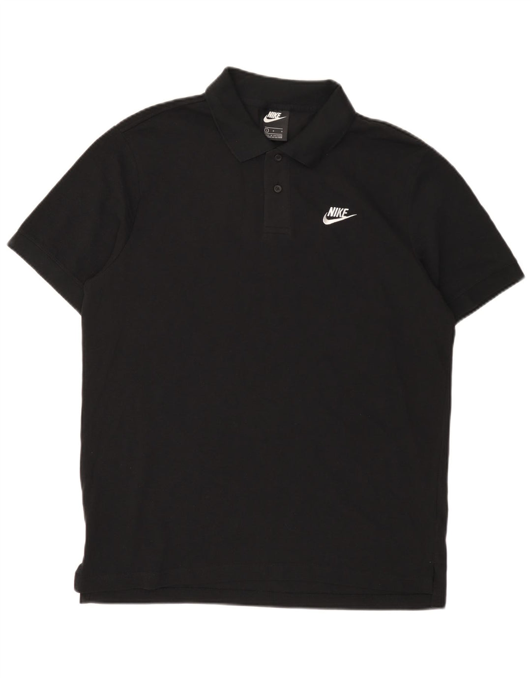 Polo Nike Hombre Grande Negro Algodón