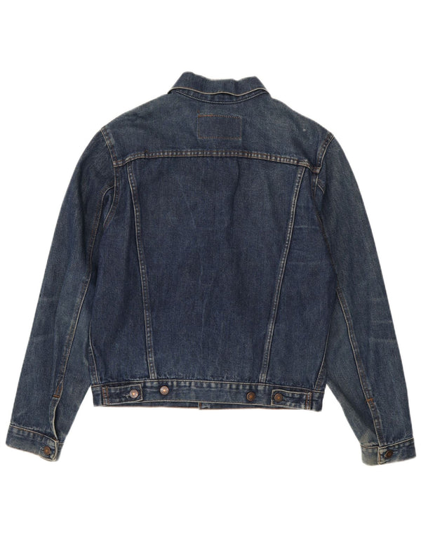 Vintage hombres chaqueta de mezclilla Reino Unido 40 grande azul marino