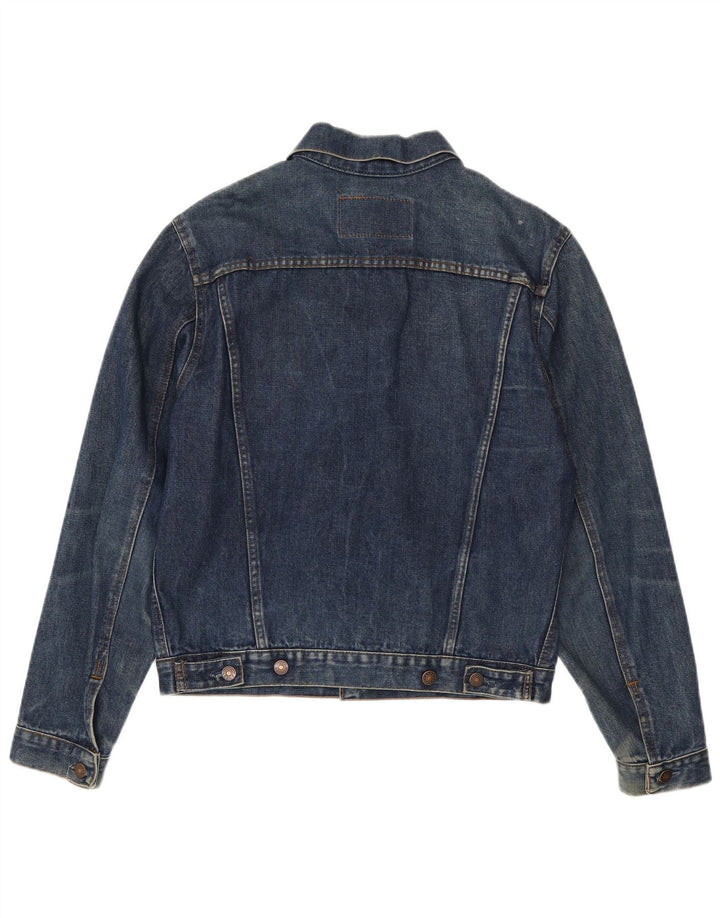 Vintage hombres chaqueta de mezclilla Reino Unido 40 grande azul marino