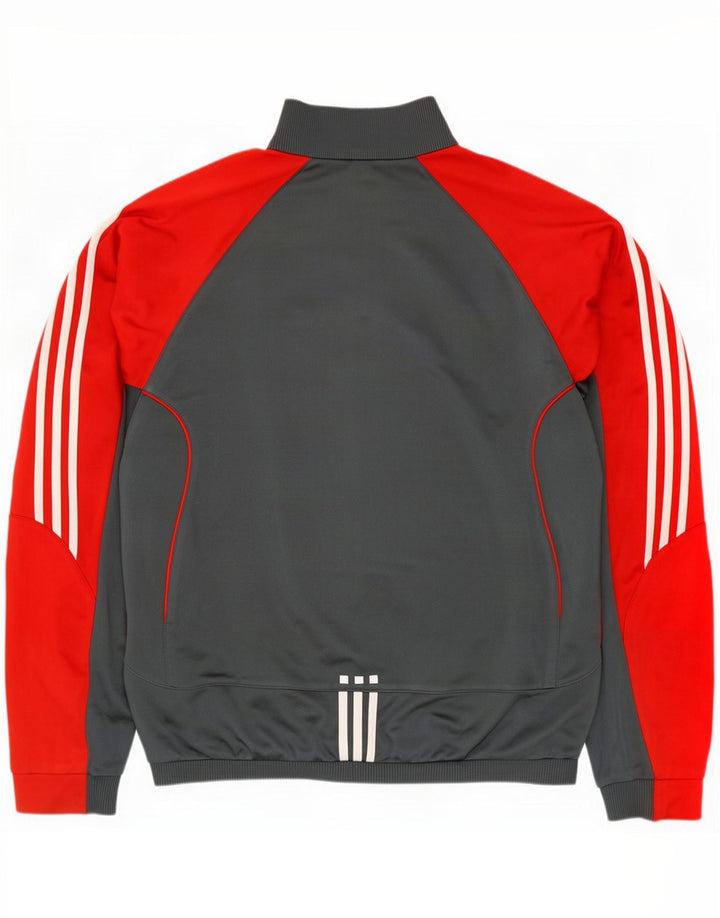 Chaqueta de chándal Adidas para hombre XL Gris Colorblock Poliéster