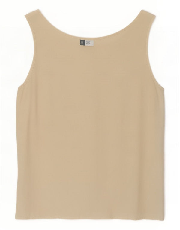 Coocoon Blusa sin mangas para mujer UK 44 Large Off White Silk
