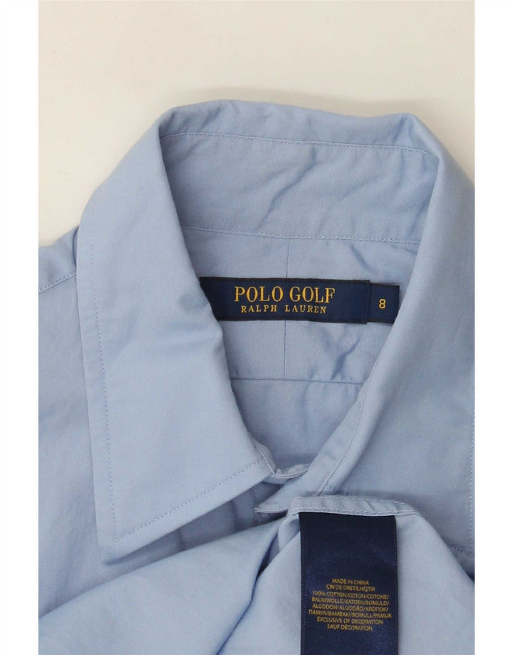 Polo Ralph Lauren Camisa de golf para mujer US 8 Algodón azul medio