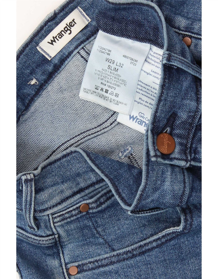 Vaqueros Wrangler Mujer Slim W29 L32 Algodón Azul