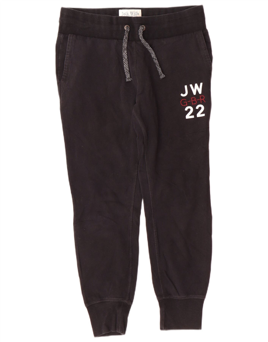 JACK WILLS Pantalones de chándal gráficos para mujer Joggers UK 12 Medium Black