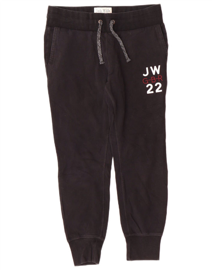 JACK WILLS Pantalones de chándal gráficos para mujer Joggers UK 12 Medium Black